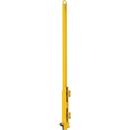Global Industrial Steel Ladder Safety Post, Yellow Powder Coated 713158